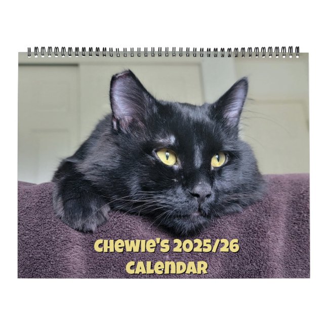 Chewie the Black Cat: 18 Months of Whiskers, Paws, Calendar (Cover)