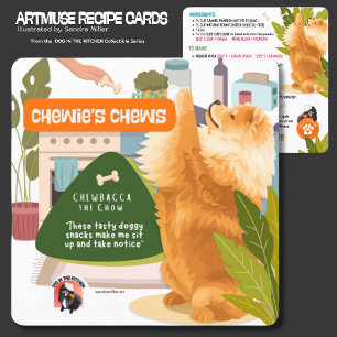 CHEWIES CHEWS dog treats Recipe card- chow Card