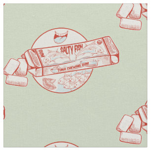Chewing gum funny tuna fish flavour fabric