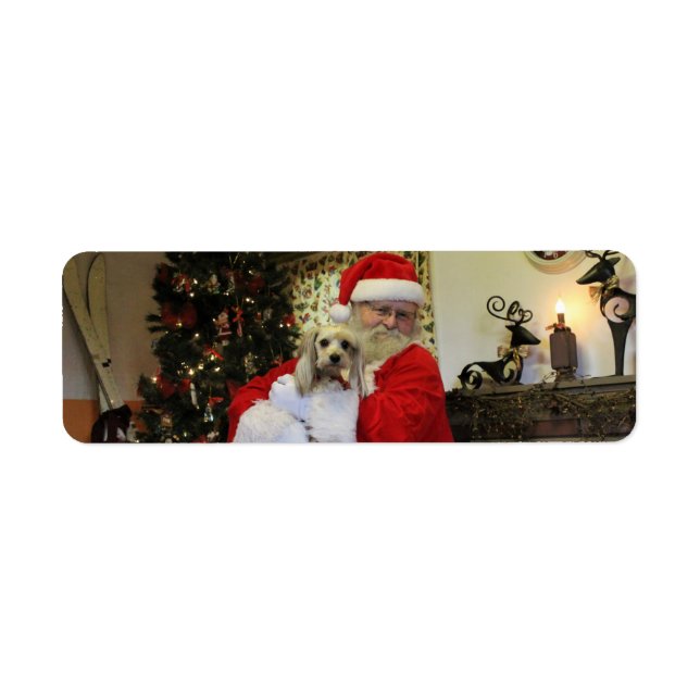 Chewy and Santa Return Address Label (Front)