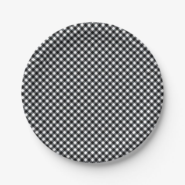 CHEX 12-BLACK-WHITE-PAPER PLATES (Front)