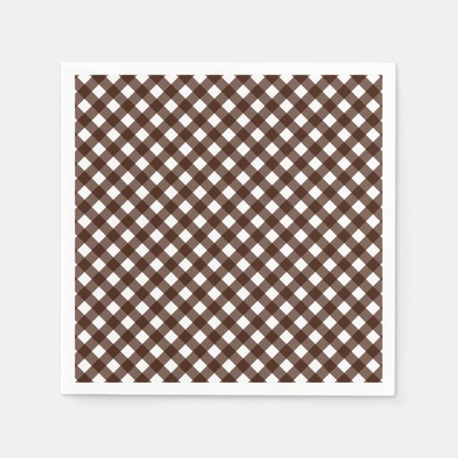 CHEX 13-DARK BROWN-PAPER NAPKINS (Front)