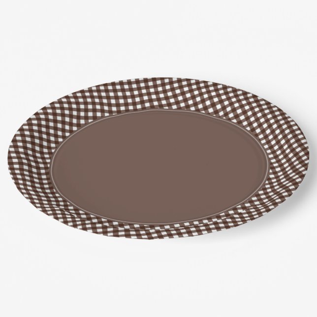 CHEX 13-DARK BROWN-PAPER PLATES-3 PAPER PLATE (Angled)