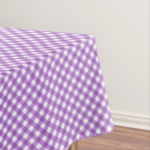CHEX 15-PASTEL PURPLE-COTTON TABLECLOTH 60x104in