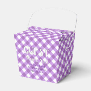 Chex 15-PASTEL PURPLE-PARTY FAVOR BOX, take out Favour Box