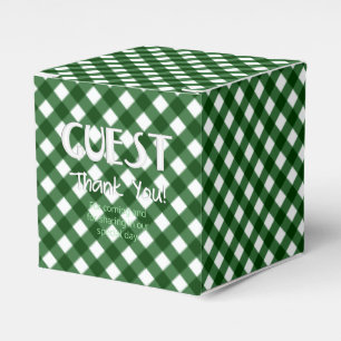Chex 16-CHRISTMAS GREEN-PARTY FAVOR BOX, square Favour Box