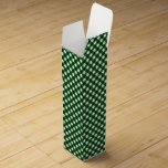 CHEX 16-CHRISTMAS GREEN-WINE BOTTLE GIFT BOX<br><div class="desc">CHEX 16-CHRISTMAS GREEN-WINE BOTTLE GIFT BOX-This pattern is reminiscent of grandma's cook books from way back when. Back then it was a specific colour. Today, here, the chex like pattern is available in assorted colours. The allover chex pattern covers the entire box. A wine bottle gift bag and neoprene tote...</div>