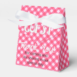 Chex 1-Pink-PARTY FAVOR BOX, tent style Favour Box