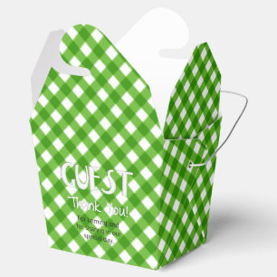 Chex 2-GREEN-PARTY FAVOR BOX, take out style Favour Box