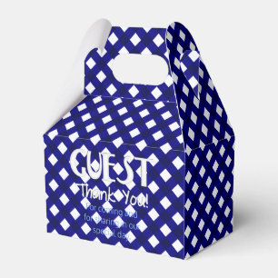 Chex 4-DARK BLUE-PARTY FAVOR BOX, gable style Favour Box