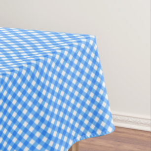 CHEX 6-PASTEL BLUE-COTTON TABLECLOTH 60x104in