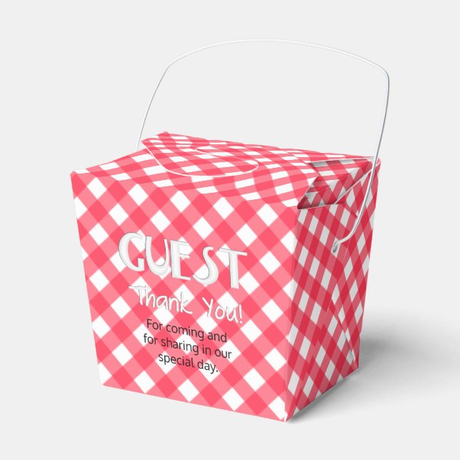 Chex 7-WATERMELON RED-PARTY FAVOR BOX, take out Favour Box (Front Side)