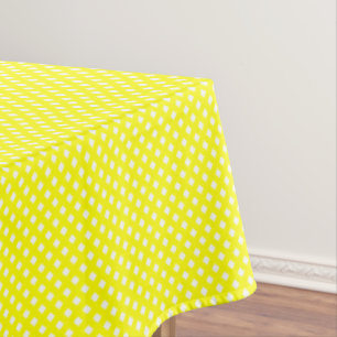 CHEX 8-YELLOW-COTTON TABLECLOTH 60x84in
