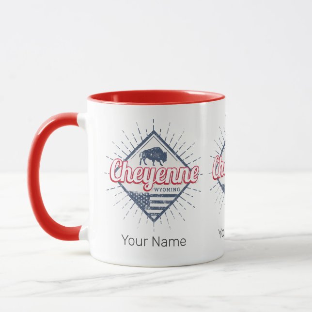 Cheyenne City Wyoming United States Vintage USA Mug (Left)