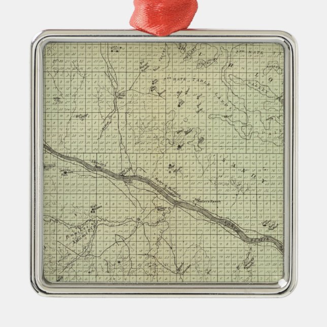 Cheyenne County, Nebraska Metal Tree Decoration (Front)