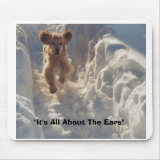 cheyenne in snow, "It's All About The Ears" Mouse Pad
