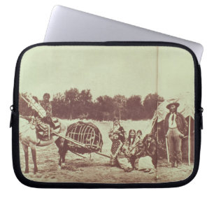 Cheyenne Indians on the Move, 1878 (b/w photo) Laptop Sleeve