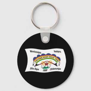 Cheyenne River Sioux Flag Keychain