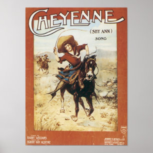 Cheyenne Vintage Songbook Cover Poster