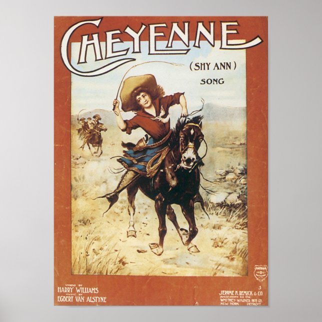 Cheyenne Vintage Songbook Cover Poster (Front)