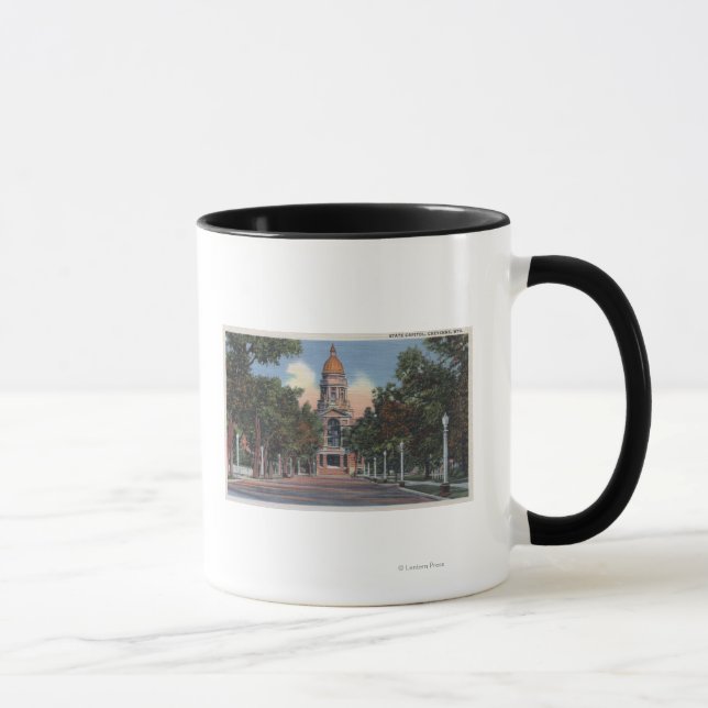 Cheyenne, WY - View of State Capitol and Drivewa Mug (Right)