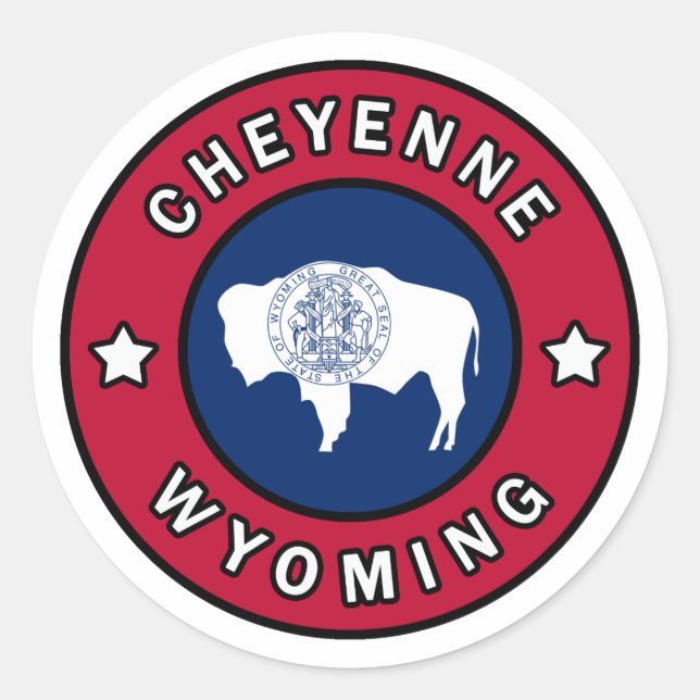 Cheyenne Wyoming Classic Round Sticker (Front)