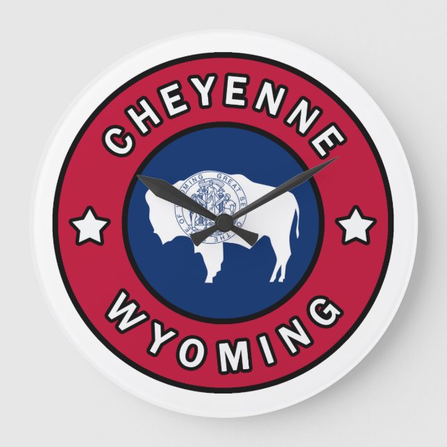 Cheyenne Wyoming Large Clock (Front)