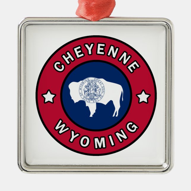 Cheyenne Wyoming Metal Ornament (Front)