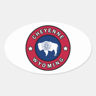Cheyenne Wyoming Oval Sticker
