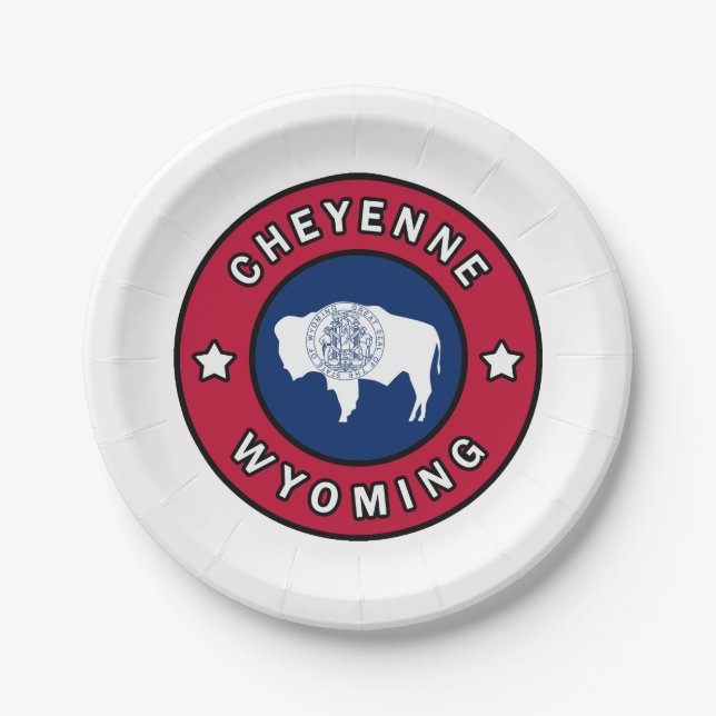 Cheyenne Wyoming Paper Plate (Front)