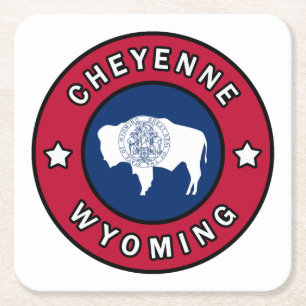 Cheyenne Wyoming Square Paper Coaster