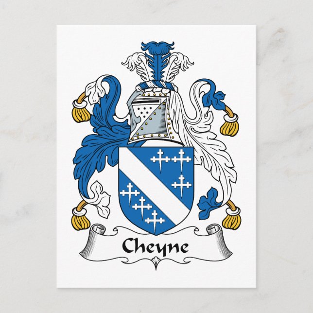 Cheyne Family Crest Postcard (Front)