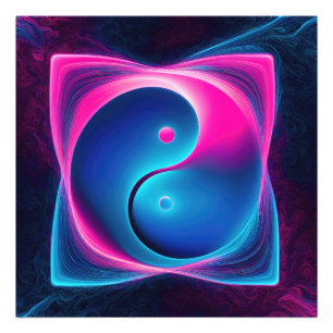 Chi Fusion: Vibrant Yin Yang Energies Photo Print