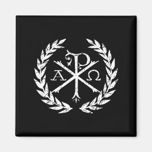Chi Rho Alpha Omega Christian Faith Symbol Magnet