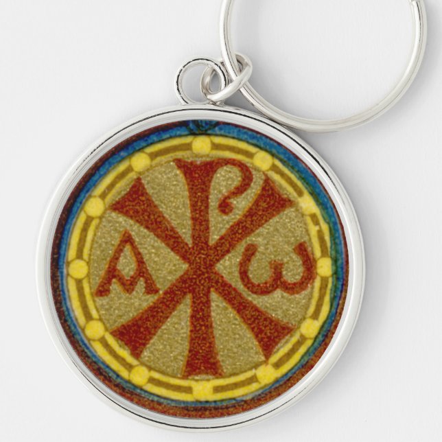 Chi Rho / Alpha Omega Medallion from SNV 36 Key Ring (Front)