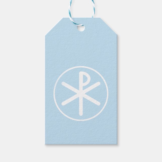 Chi-rho Baptism Gift Tags (Front)