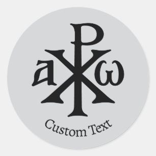 Chi Rho Christogram Classic Round Sticker