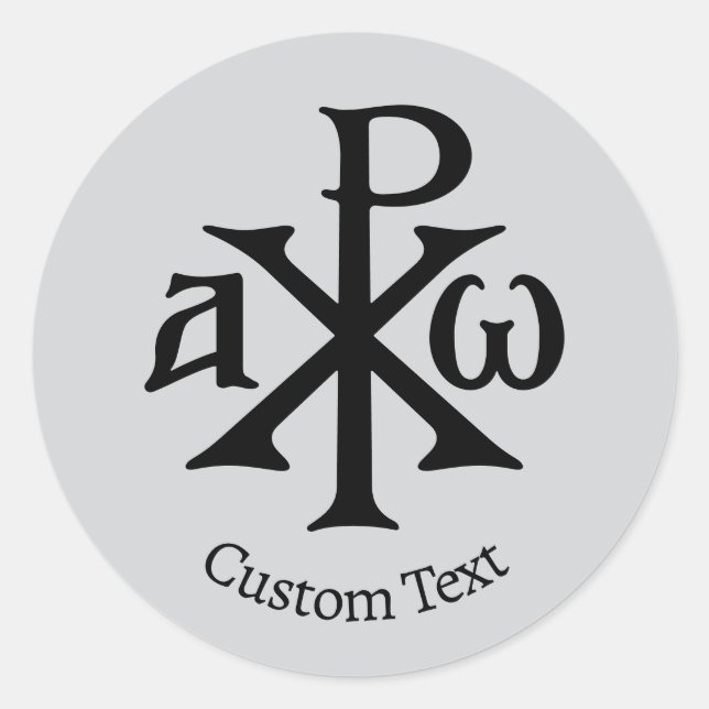 Chi Rho Christogram Classic Round Sticker (Front)