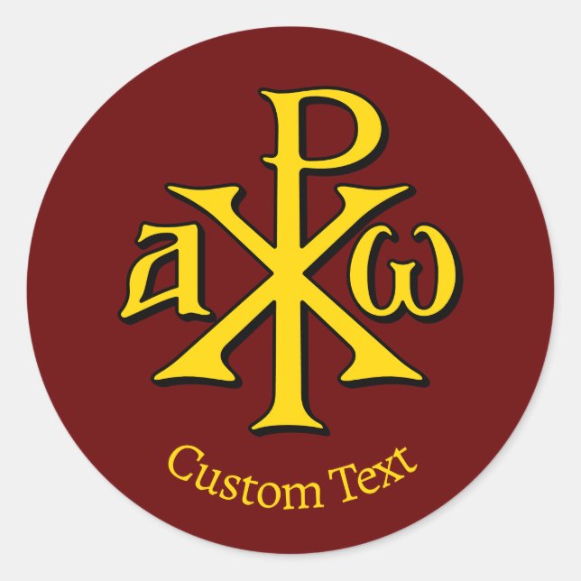 Chi Rho Christogram Classic Round Sticker (Front)