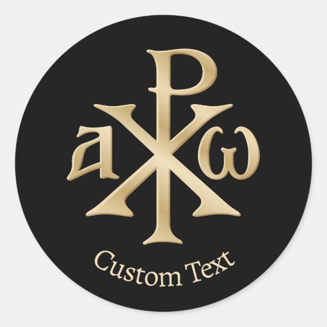 Chi Rho Christogram Classic Round Sticker (Front)
