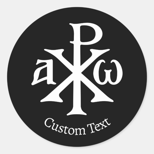 Chi Rho Christogram Classic Round Sticker (Front)