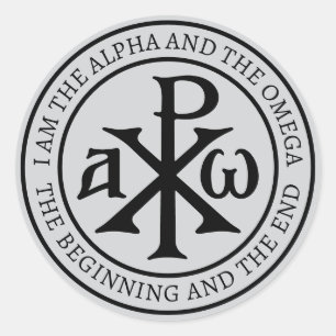 Chi Rho Christogram Classic Round Sticker