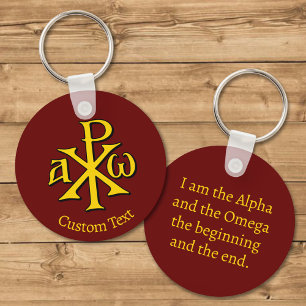 Chi Rho Christogram Key Ring