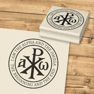 Chi Rho Christogram Rubber Stamp