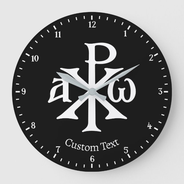 Chi Rho Christogram Wall Clock (Front)