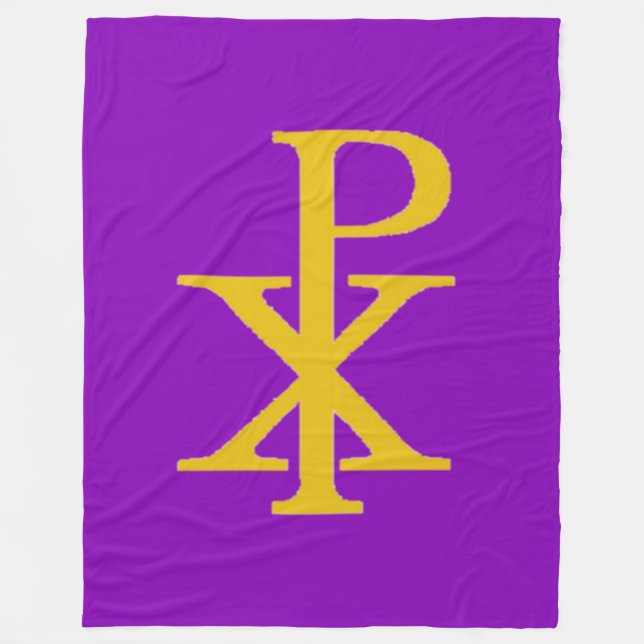 CHI RHO CRUCIFIX Fleece Blanket (Front)