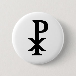 Chi rho - Jesus 6 Cm Round Badge