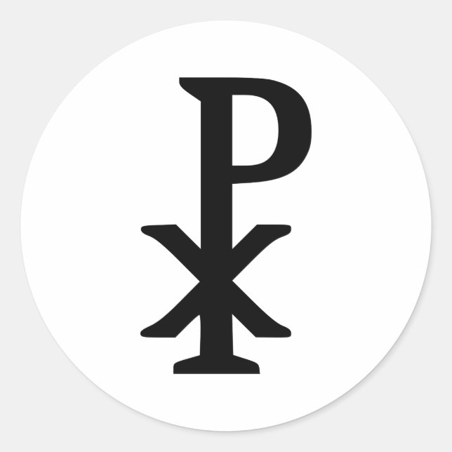 Chi rho - Jesus Classic Round Sticker (Front)