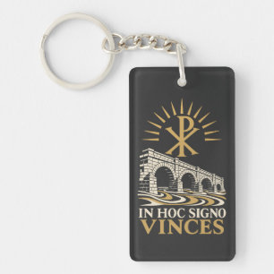Chi Rho Milvian Bridge In Hoc Signo Vinces Key Ring