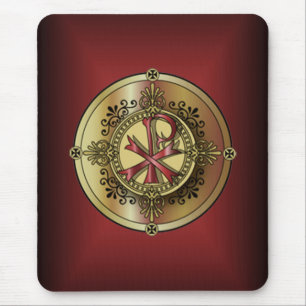 Chi-Rho Monogram ~ Christian Symbol P & X Mouse Pad